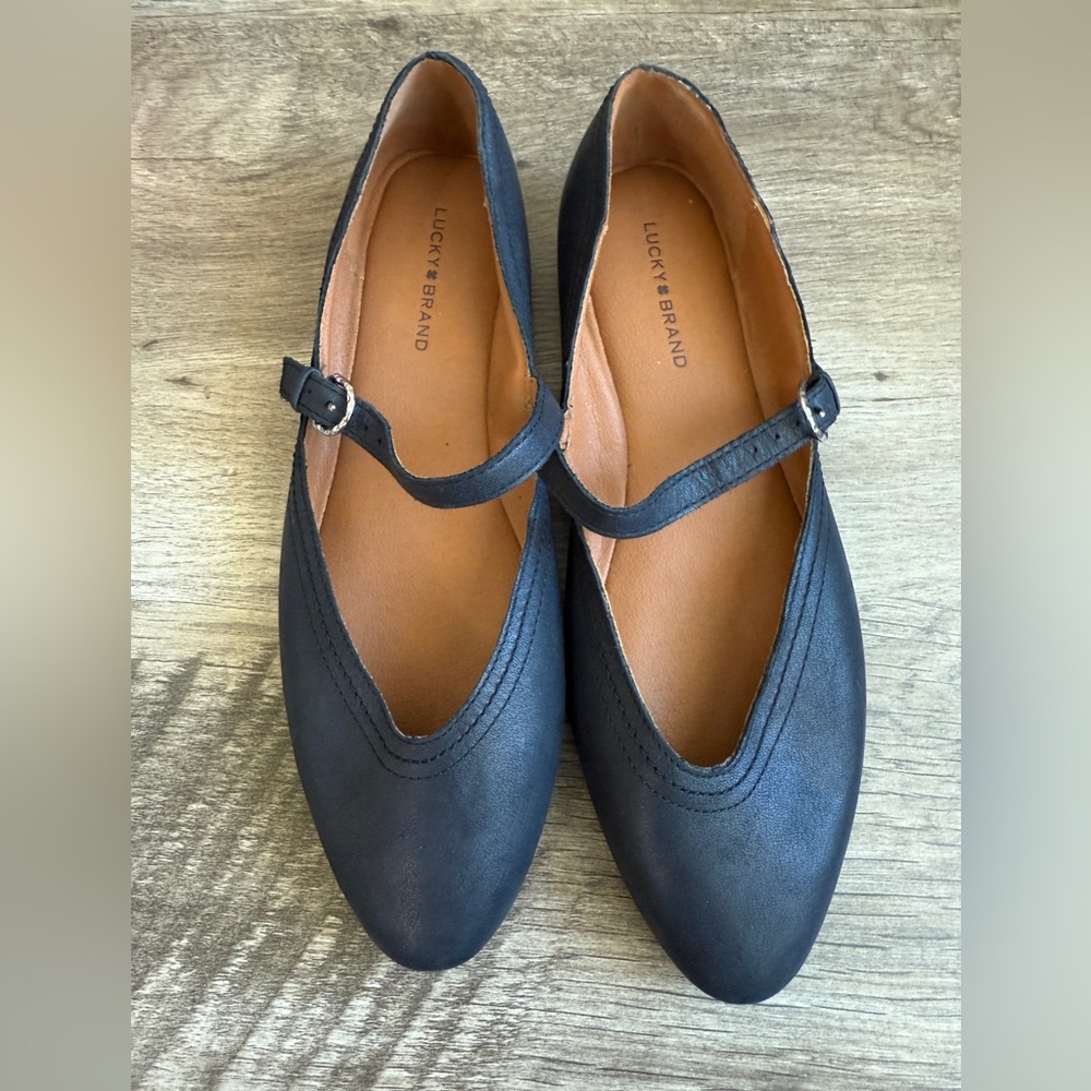 Lucky Brand Black Mary Jane Flats